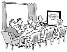 Group or people in a meeting - Costs of project meetings