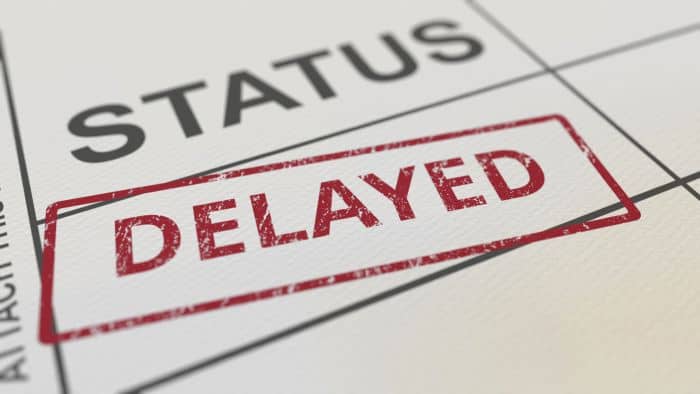 Delayed stamp on a calendar - Notify Your Client of Project Delays - Myprojectlessons.com