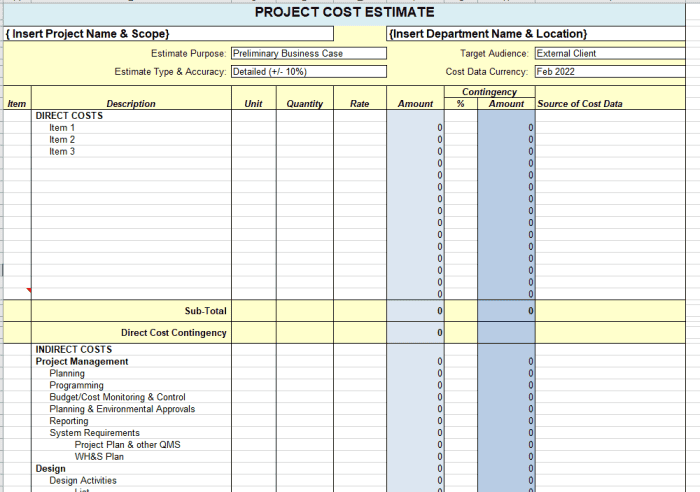 Project cost template - Easy to find forms and templates - myprojectlessons.com
