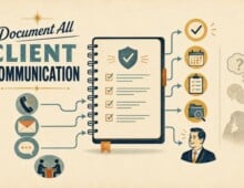 Infographic showing client communication types - Document all Client Communication - myprojectlessons.com