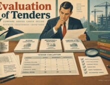 Evaluation of Tenders Businessman evaluating tenders for project management and construction. Evaluation of Tenders - myprojectlessons.com