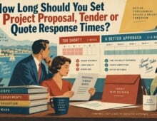 Guide to setting project proposal, tender, or quote response times effectively. Project Proposal Time - myprojectlessons.com