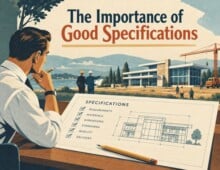 Architect reviewing building specifications for project success - The Importance of Good Specifications - myprojectlessons.com