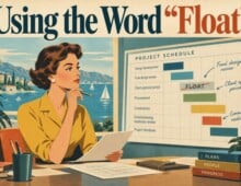 Woman reviewing project schedule with 'float' concept in project management. Be Careful How You Use the Word Float - myprojectlessons.com