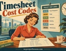 Vintage timesheet and project cost codes - myprojectlessons.com
